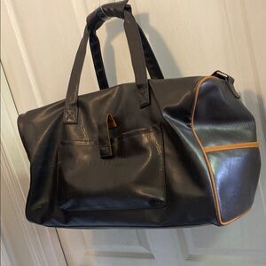 Karl Lagerfeld Black and Tan Travel Bag